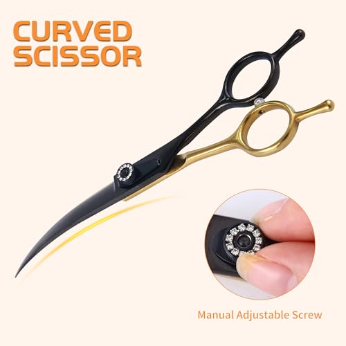 hyzrqwyw Scissors in 4 pieces - Professional Kit, Black Gold