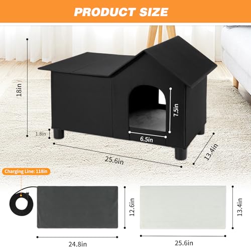 GINDOOR Animal Shelter in L-Black