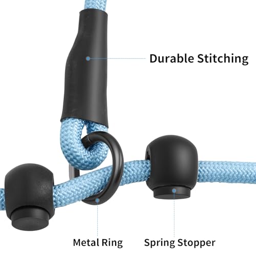 kazazoo Leash in Adjustable (5.5ft to 8.5ft), Light Blue
