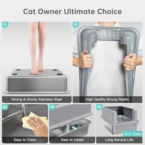 WoofiGo Litter Box in X-Large, SH-Light Gray