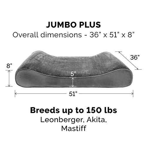 Furhaven Pet Bed Mat in Jumbo Plus, Minky Plush & Velvet (Gray)