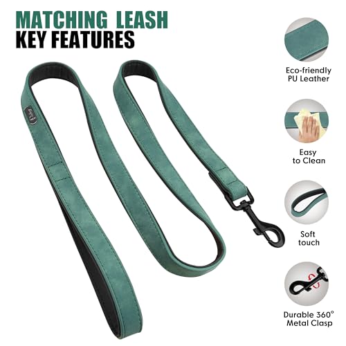 Didog Animal Collar in L: Fit Neck 14-18"(22-44 lbs), Green Set