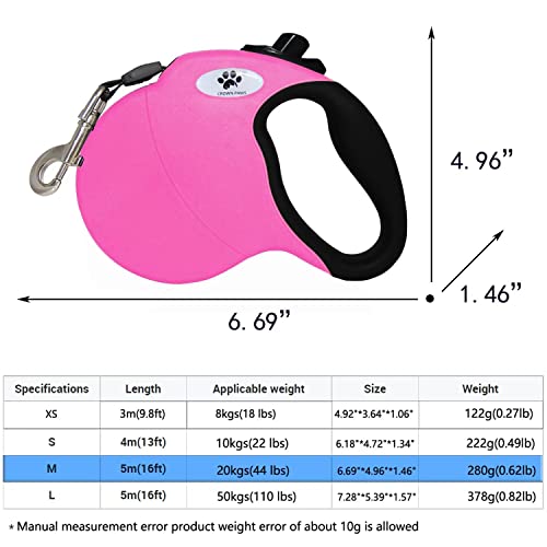 CROWN PAWS Leash in Medium, Pink