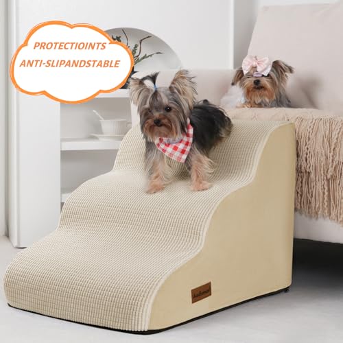 aodisman Animal Stair in Standard 3-Step 15.7"H, Beige