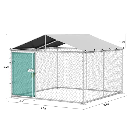 DWVO Animal Cage in 7.5' x 7.5', Silver