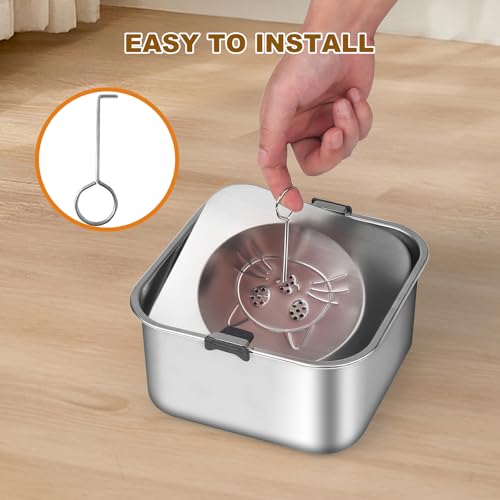 LQPBDFDC Animal Water Dispenser in Square, Dog Water Bowl