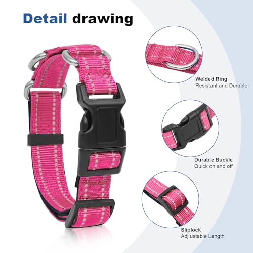 GDLKPS Animal Collar in XS:3/4" Wide for 11.5"-13.5" Neck, Pink
