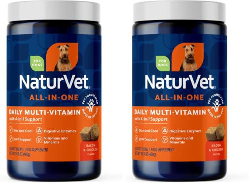NaturVet Animal Vitamin in 120 Soft Chews (Pack of 2), All-In-One
