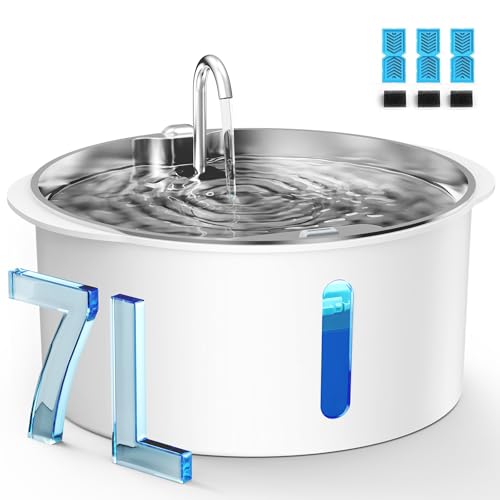 PEKTACO Animal Water Dispenser in silvery