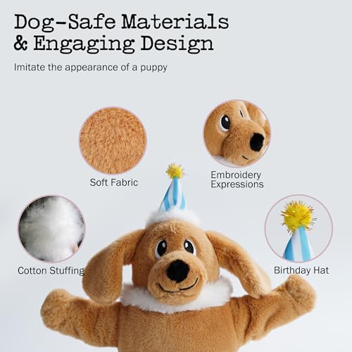 Fuzzwoof Pet Toy in small, medium, large, Brown