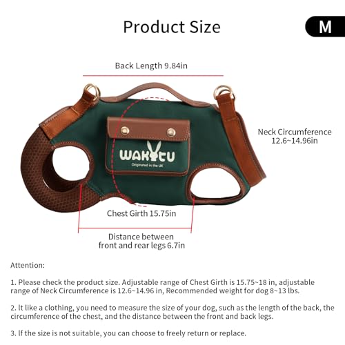 wakytu Animal Harness in Medium(8-13 LBS), 1.0 Blue