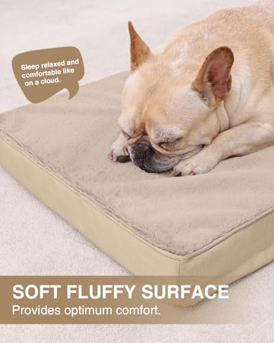 KSIIA Pet Bed Mat in 23.0"L x 17.0"W x 3.0"Th, Khaki