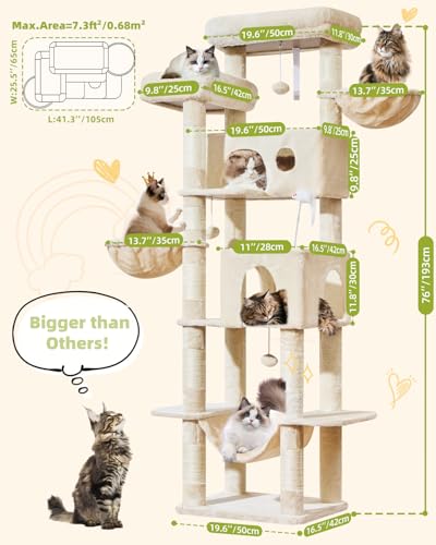 Taoqimiao Pet Activity Structure in 76 inch, Beige
