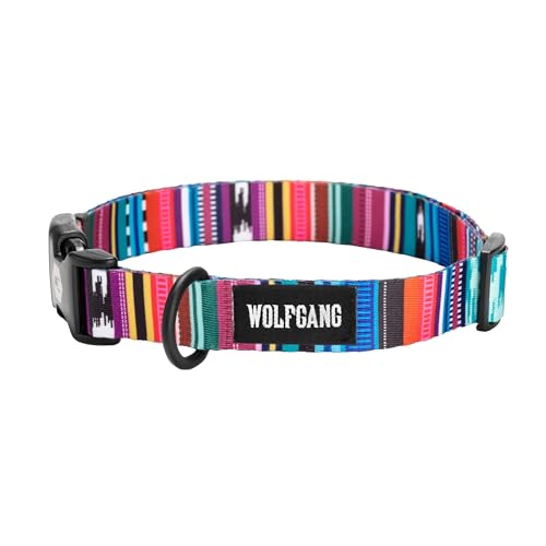 Wolfgang Man & Beast Animal Collar in Large (1 Inch x 18-26 Inch), Quetzal Print