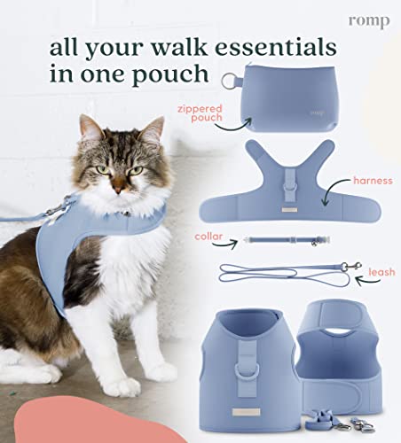 ROMP Animal Harness in Small, Cotton Blue