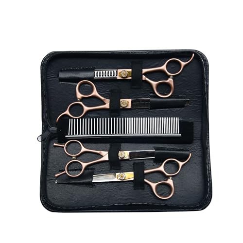 hyzrqwyw Scissors in 4 pieces - Professional Kit, Rose Gold