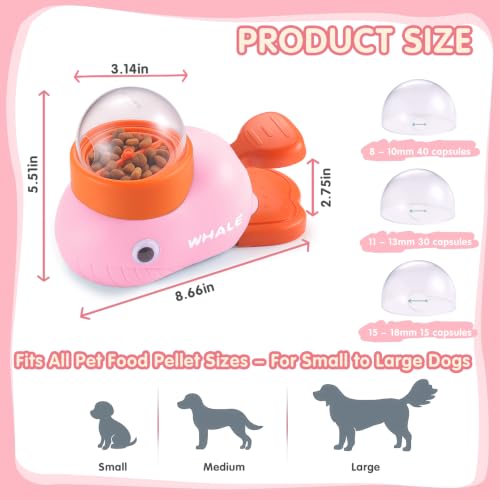 Star&Mi Pet Feeder in Whale-Pink