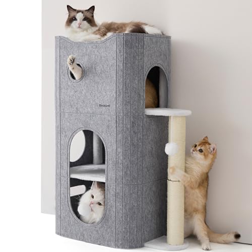 Bedsure Pet Activity Structure in 3-Level, Grey