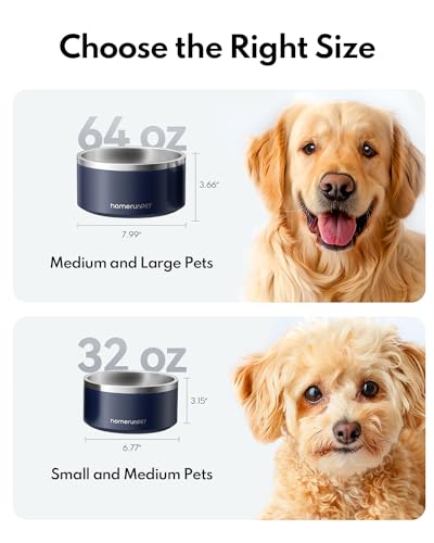 HomeRunPet Pet Feeder in 32oz, Navy