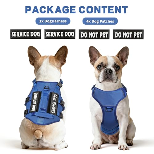 Jane Shine Animal Harness in S(Neck:14-18",Chest:17-24"), Blue