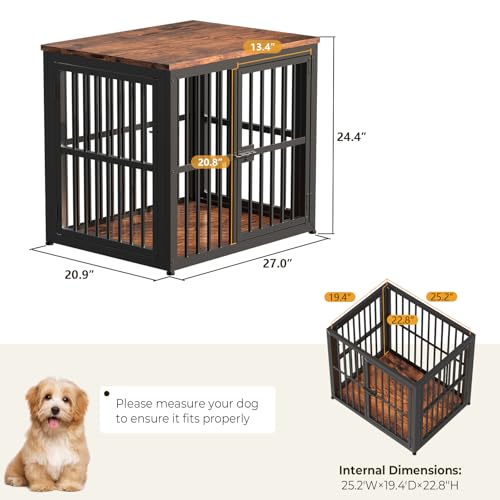 Lyromix Animal Cage in 26.9"L x 20.9"W x 24.0"H, Brown
