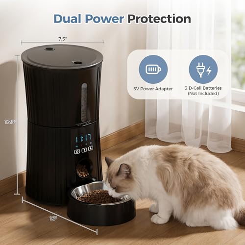 DUMOS Pet Feeder in 4L-WiFi, Black