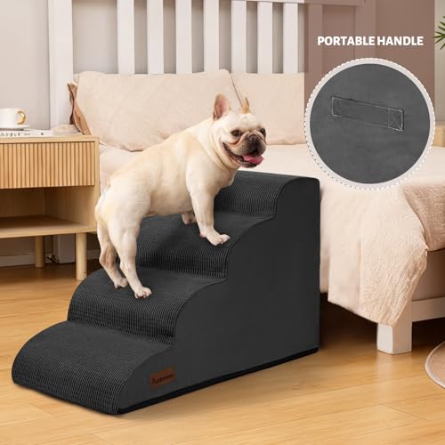 aodisman Animal Stair in Standard 4-Step 17.4"H, Black