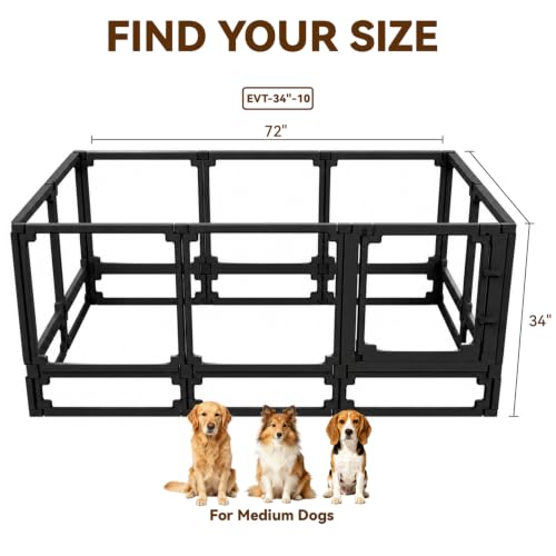 EVOTAILS Pet Playpen in 34", Black