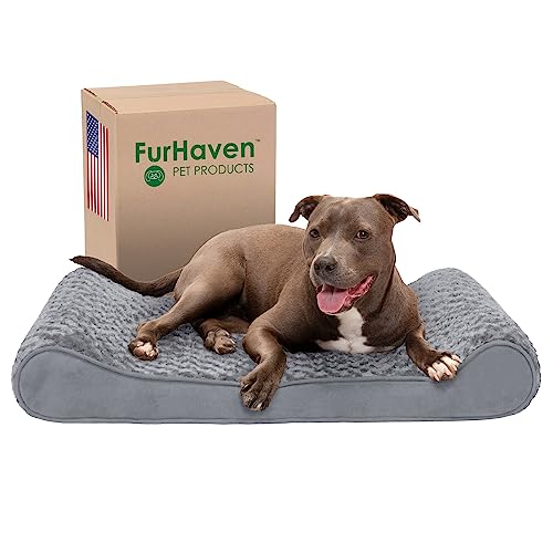 Furhaven Pet Bed Mat in Large, Ultra Plush (Gray)