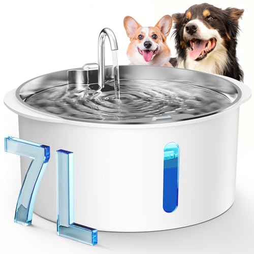 PEKTACO Animal Water Dispenser in silvery