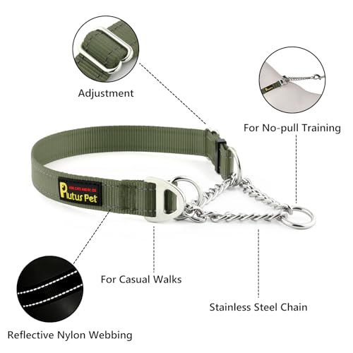 PLUTUS PET Animal Collar in Small, Ranger Green