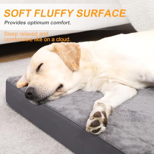 KSIIA Pet Bed Mat in 35.0"L x 22.0"W x 3.0"Th, Dark Grey