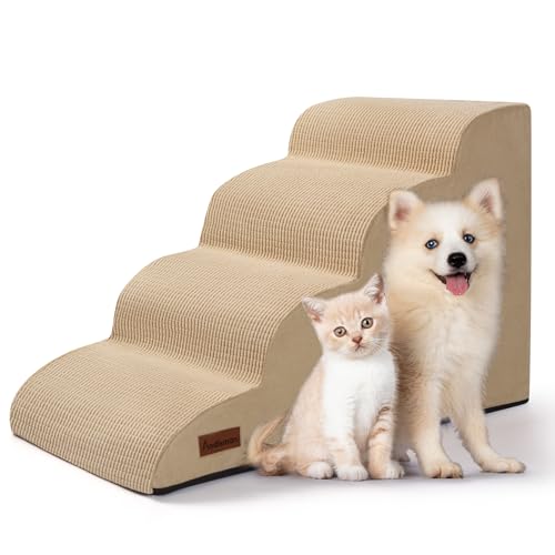 aodisman Animal Stair in Standard 4-Step 17.4"H, Khaki