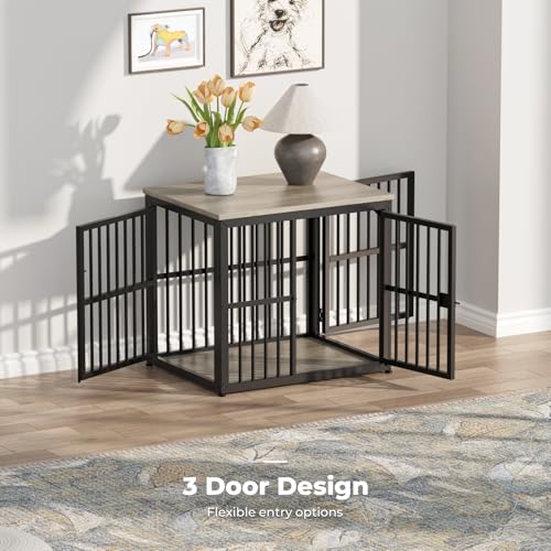 Lyromix Animal Cage in 26.9"L x 20.9"W x 24.0"H, Ancient gray