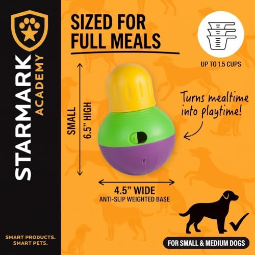 Starmark Pet Toy in Small, Green, purple, and yellow