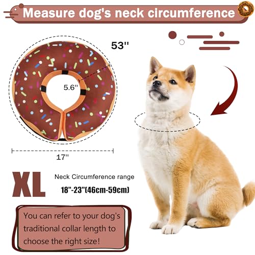 Cneo Animal Recovery Collar Cone in XL（neck 18"-23"）, Brown