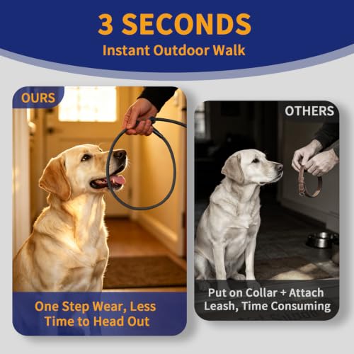 kazazoo Leash in Adjustable, 5.5ft to 8.5ft, Black