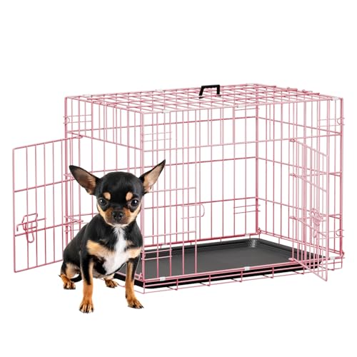 FDW Animal Cage in 24.0"L x 16.0"W x 19.0"H, Pink