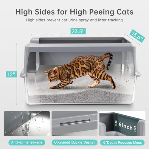 WoofiGo Litter Box in X-Large, SH-Light Gray