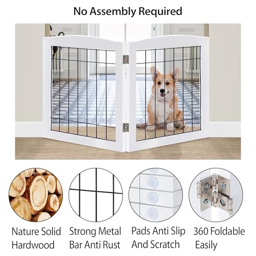 LZRS Temporary Gate in 24"Height-2 Panel, White