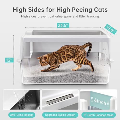 WoofiGo Litter Box in X-Large, 4 - White (Pack of 1)
