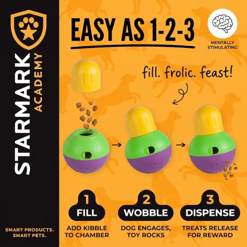 Starmark Pet Toy in Small, Green, purple, and yellow