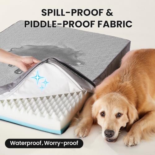OhGeni Pet Bed Mat in 41" x 28" x 3.9" W, 01-Gray