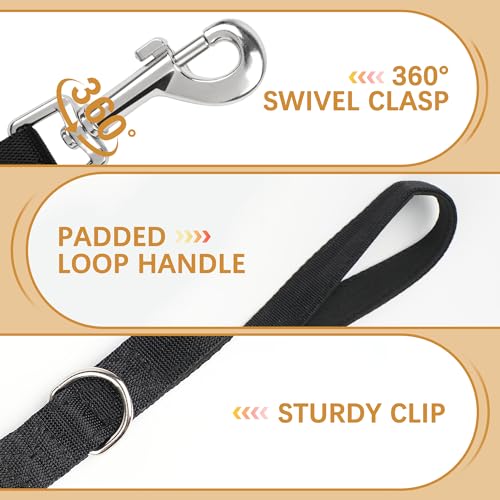 PrimePets Leash in 20 Ft, Black