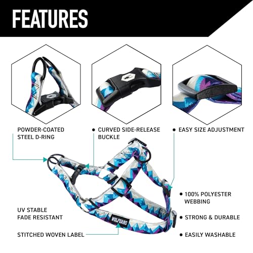 Wolfgang Man & Beast Animal Harness in Small (5/8 Inch x 12-18 Inch), RockyPeaks Print
