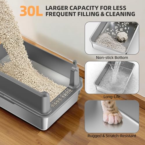 WoofiGo Litter Box in X-Large, 3 - Light Gray (Pack of 1)