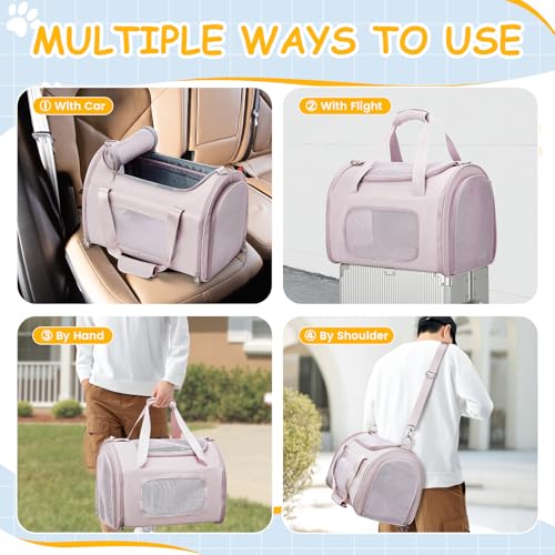 WEPLAN Animal Carrier in 18.1"L x 11.8"W x 12.9"H, Pink