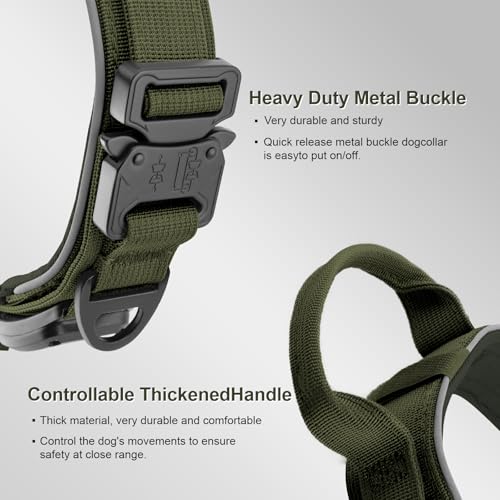 YaoTya Animal Collar in M(15"-18.5"), ArmyGreen