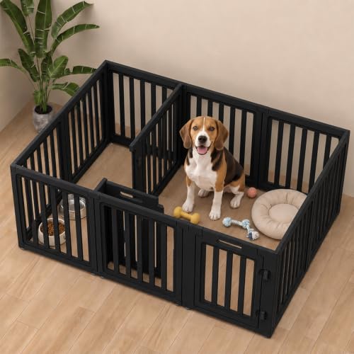 everfront Pet Playpen in 24", Black