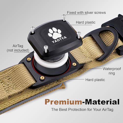 YaoTya Animal Collar in M(15"-18.5"), Khaki